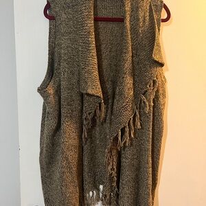 Women's Brown Knit Sweater Vest